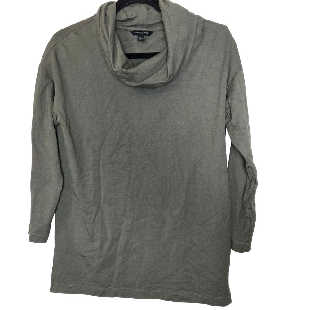 Banana Republic Green Cowl Neck blouse‎ womens size petite small